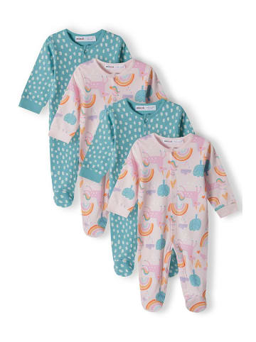Minoti 4tlg. Set: Schlafoverall 16mbaby 1 in mint