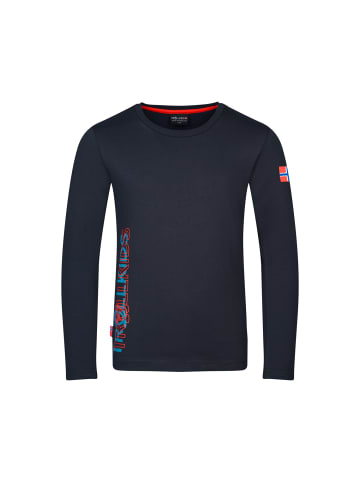 Trollkids Longsleeve Stavanger in black/burnt orange