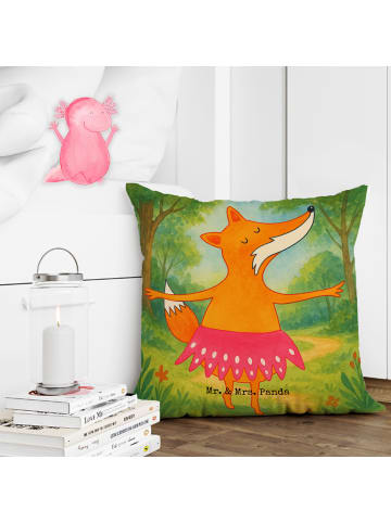 Mr. & Mrs. Panda Sofakissen Fuchs Ballerina Design ohne Spruch in Weiß