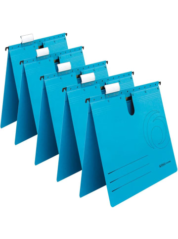 Herlitz Hängehefter 230g/qm blau Packung mit 5 Stück