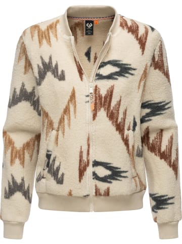 ragwear Plüschjacke Cairro Aztec in Ecru