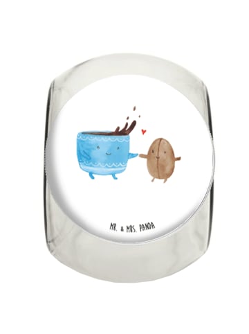 Mr. & Mrs. Panda Bonbonglas Kaffee Bohne ohne Spruch in Weiß