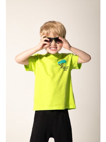 MOKIDA Baumwoll-T-Shirt mit kurzen Ärmeln in limonengrün
