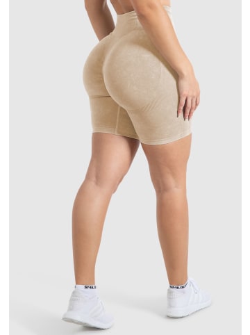SMILODOX Shorts Batik Scrunch Ruth in Beige