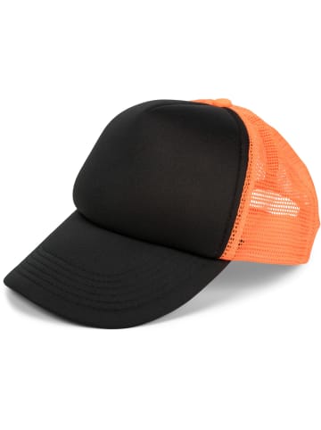 styleBREAKER Mesh Cap in Schwarz-Neonorange