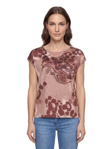 Betty Barclay Blusenshirt mit Aufdruck in Brown/Red