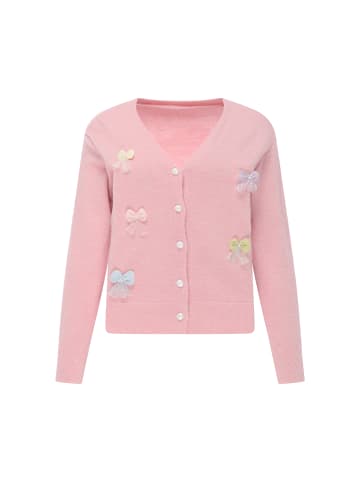 Swirly Women Cardigan in Light Rose