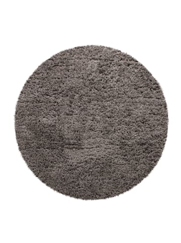 KADIMA DESIGN Hochflor Teppich Shaggy Unifarben Schlafzimmer in Anthrazit