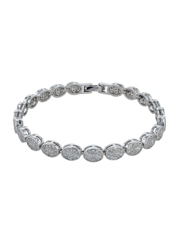 Adeliás Damen Armband aus 925 Silber mit Zirkonia 18 cm in silber