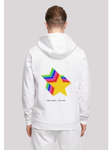 F4NT4STIC Basic Hoodie SIlvester Party Happy People Only in weiß