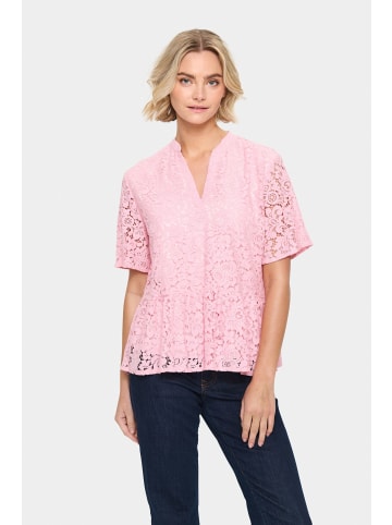 SAINT TROPEZ Bluse kurzarm ZannaSZ Gerade Passform in Pink Nectar