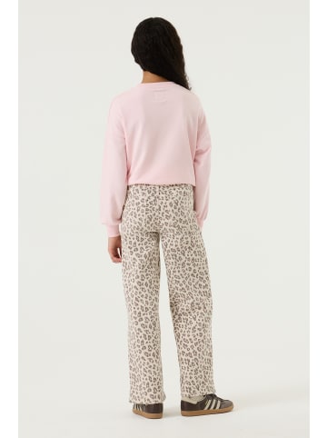 Garcia Leo-Print Wide-Leg Hose in ecru