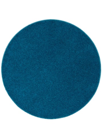 Snapstyle Hochflor-Teppich Milano Rund in petrol