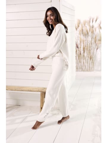 ELBSAND Strickhose in wollweiß meliert