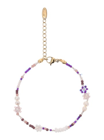 grassland Women Bracelet With Lobster Clasp in Gold Violet