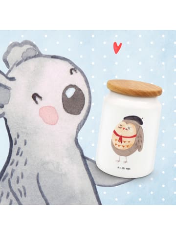 Mr. & Mrs. Panda Dose Eule Frankreich ohne Spruch in Weiß