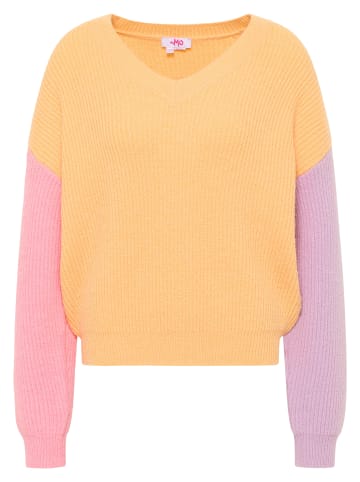 myMo Strickpullover in Pastellorange