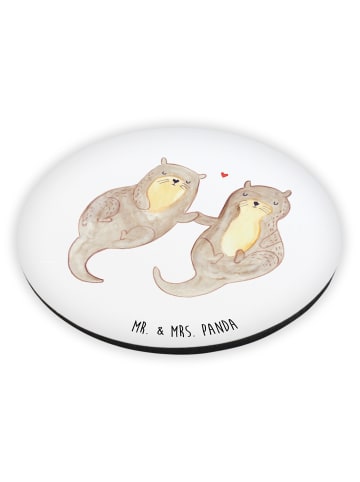 Mr. & Mrs. Panda Kühlschrankmagnet Otter Hände halten ohne Spruch in Weiß
