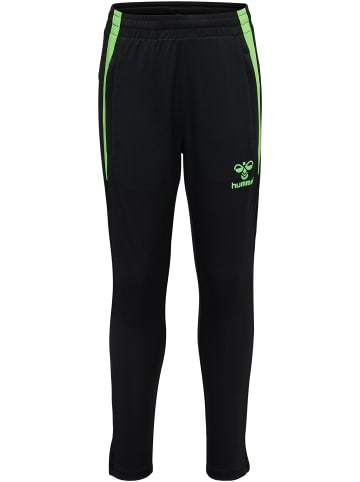 Hummel Verstellbare Taille Hose Hmllead Kinder in BLACK/GREEN GECKO