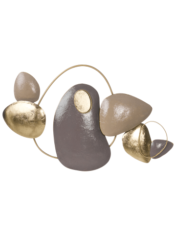 Beliani Wandobjekt CLANE in Gold/Braun/Beige - (W) 74 x (H) 46 x (L) 5 cm