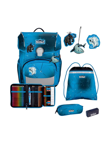 Scout Neo Exklusiv Safety Light Schulranzen-Set 5-teilig in Polar Blue