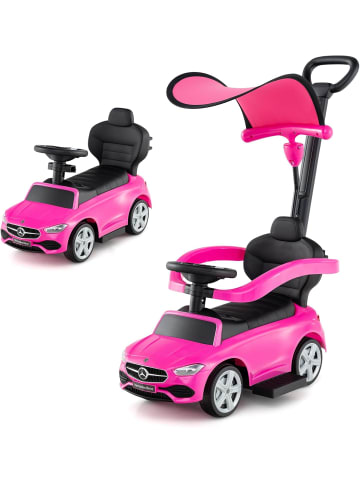 COSTWAY 3-in-1 Rutschfahrzeug mit Schiebegriff in Rosa