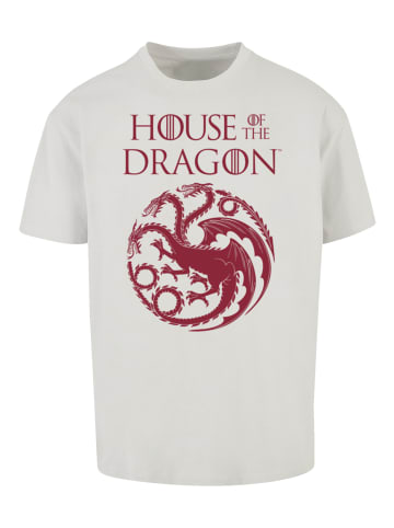 F4NT4STIC Heavy Oversize T-Shirt House Of The Dragon Targaryen Crest Logo in lightasphalt