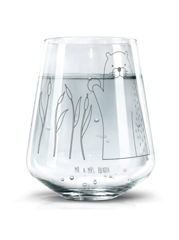 Mr. & Mrs. Panda Wasserglas Otter Stein ohne Spruch in Transparent