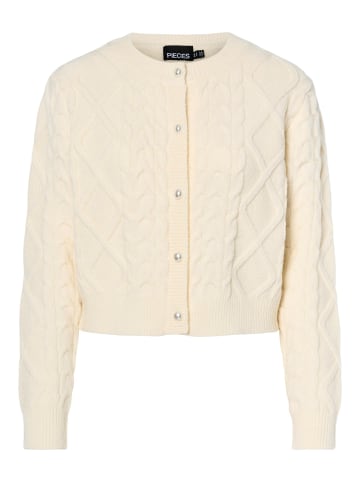 Pieces Strickjacke in Cloud Dancer