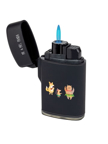 Mr. & Mrs. Panda sturmfeuerzeug Waldtiere Aloha ohne Spruch in Schwarz