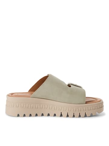 Tamaris Plateau Pantoletten in Grün