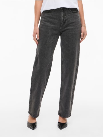 Vila Straight Fit Jeans in Dark Grey Denim 1