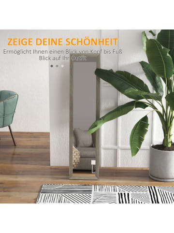 HOMCOM Ganzkörperspiegel in Bleigrau 37L x 3,8B x 157H cm