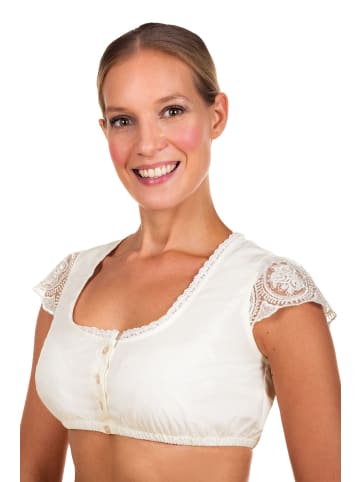 Edelnice Dirndbluse in creme-weiß