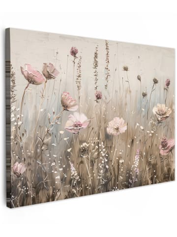OnlyWow Leinwand Bilder Blumenfeld
