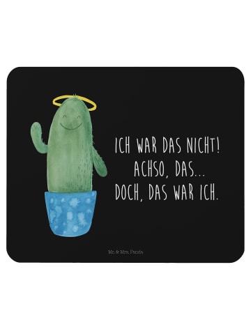 Mr. & Mrs. Panda Mauspad Kaktus Heilig mit Spruch in Schwarz