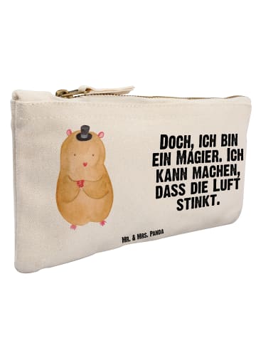 Mr. & Mrs. Panda Kulturtasche Hamster Hut mit Spruch in Weiß
