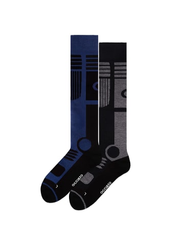 Occulto 2er Pack Skisocken Felix in Schwarz-Navy