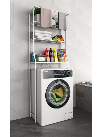 VCM  Waschmaschine Toilette Überbau Schrank Tubas L in Weiß