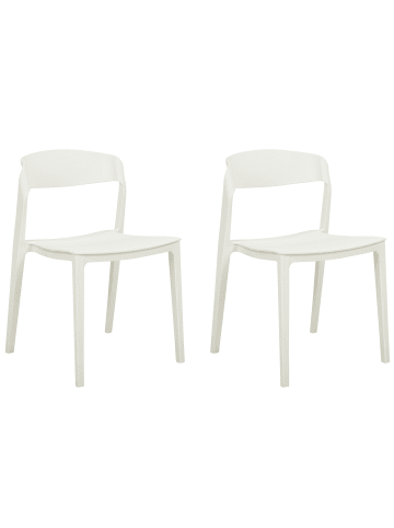 Beliani 2er-Set Esszimmerstuhl SOMERS in Weiß