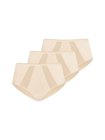 Teyli 3er Pack: Hohe Taille Baumwollslip Vicky in beige