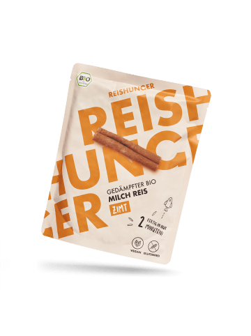 Reishunger Gedämpfter Bio Milchreis Zimt, (250g)