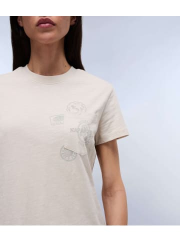 Napapijri T-Shirt "S-Eclair Ss" in Beige