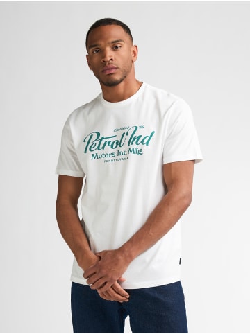 Petrol Industries T-Shirt aus Baumwolle mit Print anderson in Weiß