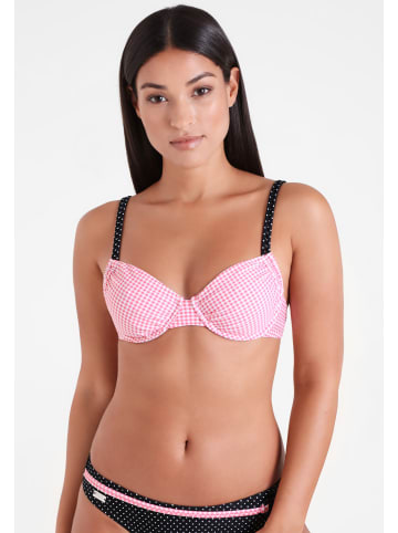 Buffalo Bügel-Bikini-Top in rosa-schwarz