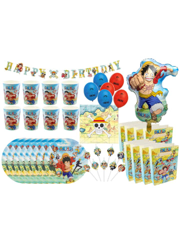 CHAKS One Piece - Kindergeburtstags-Set (61-teilig) in bunt