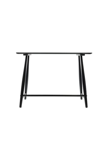 Villa Collection Schreibtisch Bast in Schwarz