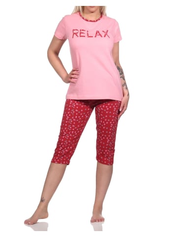 NORMANN Capri Pyjama Schlafanzug "RELAX" - 74830 in rosa