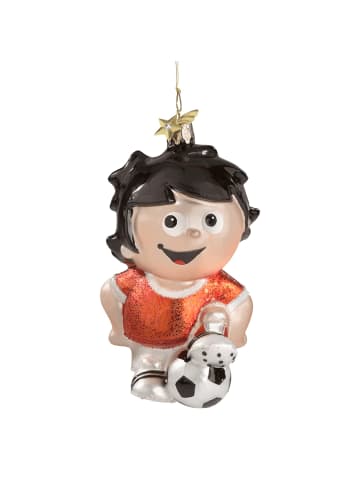 Käthes Original Baumschmuck Glas Fritzchen mit Fußball in bunt