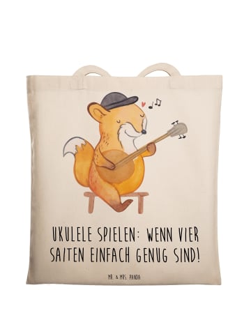 Mr. & Mrs. Panda Tasche Ukulele Freude mit Spruch in Creme